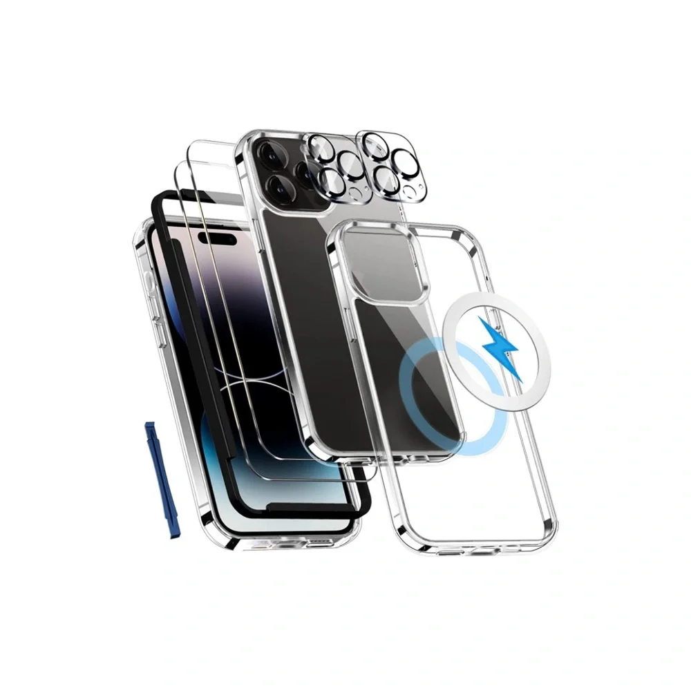 Jeywiry [7 in 1 for iPhone 14 Pro Max Case, with 2 Pcs Screen Protector l